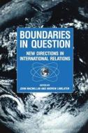 Boundaries in Question edito da BLOOMSBURY 3PL