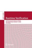 Runtime Verification edito da Springer Nature Switzerland