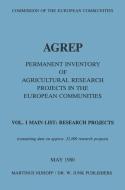 AGREP di Commission Of The European Communities edito da Springer Netherlands