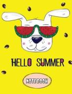 Hello Summer Notebook: White Dog on Yellow Cover Notebook Journal Diary and Lined Pages, (8.5 X 11) Inches, 110 Pages di F. Raibow edito da Createspace Independent Publishing Platform