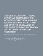 The Genealogies Of Jesus Christ, As Cont di Arthur Charles Hervey edito da Rarebooksclub.com