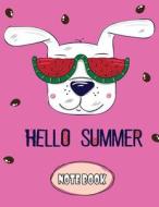 Hello Summer Notebook: White Dog on Pink Cover Notebook Journal Diary and Lined Pages, (8.5 X 11) Inches, 110 Pages di F. Raibow edito da Createspace Independent Publishing Platform