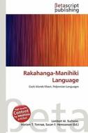 Rakahanga-Manihiki Language edito da Betascript Publishing