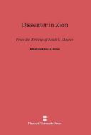 Dissenter in Zion di Arthur A Goren edito da Harvard University Press