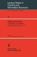 Filtering and Control of Random Processes edito da Springer Berlin Heidelberg