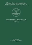 Berichte und Abhandlungen. Band 16 edito da De Gruyter Akademie Forschung