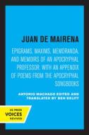 Juan De Mairena di Antonio Machado edito da University Of California Press