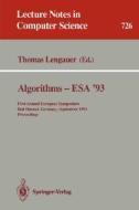 Algorithms - ESA '93 edito da Springer Berlin Heidelberg