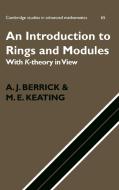 An Introduction to Rings and Modules di A. J. Berrick, M. E. Keating edito da Cambridge University Press