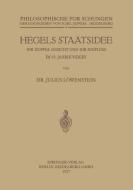 Hegels Staatsidee di Julius Löwenstein edito da Springer Berlin Heidelberg