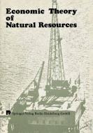 Economic Theory of Natural Resources di Wolfgang Eichhorn edito da Physica-Verlag HD