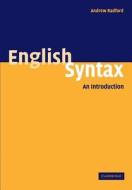 English Syntax di Andrew Radford edito da Cambridge University Press