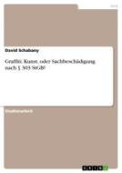 Graffiti. Kunst, oder Sachbeschädigung nach § 303 StGB? di David Schabany edito da GRIN Verlag