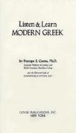 Listen And Learn Modern Greek di Procope S Costas, Listen & Learn edito da Dover Publications Inc.