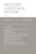 Mlr April 2012 edito da Modern Humanities Research Association