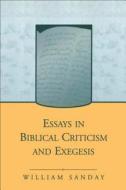 Essays in Biblical Criticism and Exegesis di W. Sanday, S. E. Gillingham, William Sanday edito da BLOOMSBURY 3PL