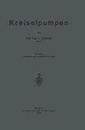 Kreiselpumpen di L Quantz edito da Springer-verlag Berlin And Heidelberg Gmbh & Co. Kg