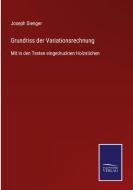 Grundriss der Variationsrechnung di Joseph Dienger edito da Salzwasser-Verlag GmbH