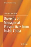 Diversity of Managerial Perspectives from Inside China edito da Springer Singapore