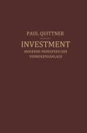 Investment di Paul Quittner edito da Springer Berlin Heidelberg