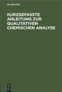 Kurzgefasste Anleitung zur qualitativen chemischen Analyse edito da De Gruyter