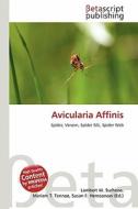 Avicularia Affinis edito da Betascript Publishing