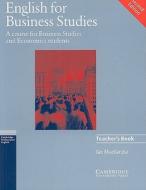 English For Business Studies Teacher\'s Book di Ian Mackenzie edito da Cambridge University Press