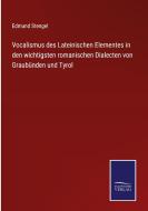 Vocalismus des Lateinischen Elementes in den wichtigsten romanischen Dialecten von Graubünden und Tyrol di Edmund Stengel edito da Salzwasser-Verlag