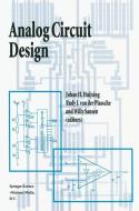 Analog Circuit Design edito da Springer US