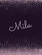 Mila: Mila Lined Personalized Girls Lined Journal, Notebook, Blank Book. Large Attractive Journal: Pink and Black Glitter Te di Glitzy Glitzy edito da Createspace Independent Publishing Platform