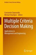 Multiple Criteria Decision Making edito da Springer International Publishing