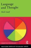 Language and Thought di Nick Lund edito da Taylor & Francis Ltd
