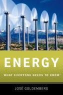 Energy di Jose Goldemberg edito da Oxford University Press Inc