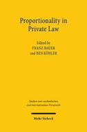 Proportionality in Private Law edito da Mohr Siebeck GmbH & Co. K
