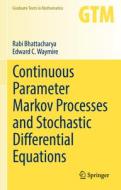 Continuous Parameter Markov Processes and Stochastic Differential Equations di Edward C. Waymire, Rabi Bhattacharya edito da Springer International Publishing