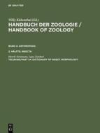 Dictionary of Insect Morphology di Henrik Steinmann, Lajos Zombori edito da Walter de Gruyter