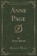 Anne Page (classic Reprint) di Netta Syrett edito da Forgotten Books