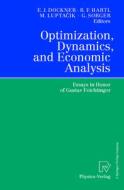 Optimization, Dynamics and Economic Analysis: Essays in Honor of Gustav Feichtinger edito da Physica-Verlag