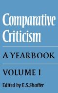 Comparative Criticism edito da Cambridge University Press