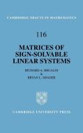 Matrices of Sign-Solvable Linear Systems di Richard A. Brualdi, Brian L. Shader edito da Cambridge University Press
