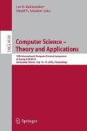 Computer Science -- Theory and Applications edito da Springer-Verlag GmbH