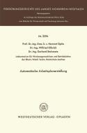 Automatische Arbeitsplanerstellung di Herwart Opitz edito da VS Verlag für Sozialwissenschaften