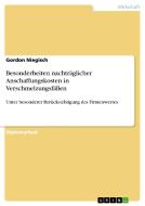 Besonderheiten nachträglicher Anschaffungskosten in Verschmelzungsfällen di Gordon Niegisch edito da GRIN Publishing