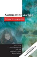 Assessment for Learning di Paul Black, Chris Harrison, Clara Lee, Bethan Marshall, Dylan Wiliam edito da Open University Press