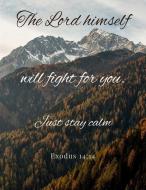 Exodus 14: 14: The Lord Himself Will Fight for You. Just Stay Calm.: Blank Lined Journal for Christian Women to Write in di Jane Bailey edito da INDEPENDENTLY PUBLISHED