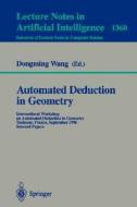 Automated Deduction in Geometry di Dongming Wang edito da Springer Berlin Heidelberg