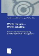 Werte messen - Werte schaffen edito da Gabler Verlag