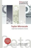 Taylor Microscale edito da Betascript Publishing