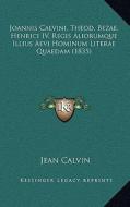 Joannis Calvini, Theod. Bezae, Henrici IV, Regis Aliorumque Illius Aevi Hominum Literae Quaedam (1835) di Jean Calvin edito da Kessinger Publishing