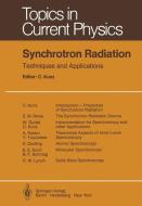 Synchrotron Radiation edito da Springer Berlin Heidelberg